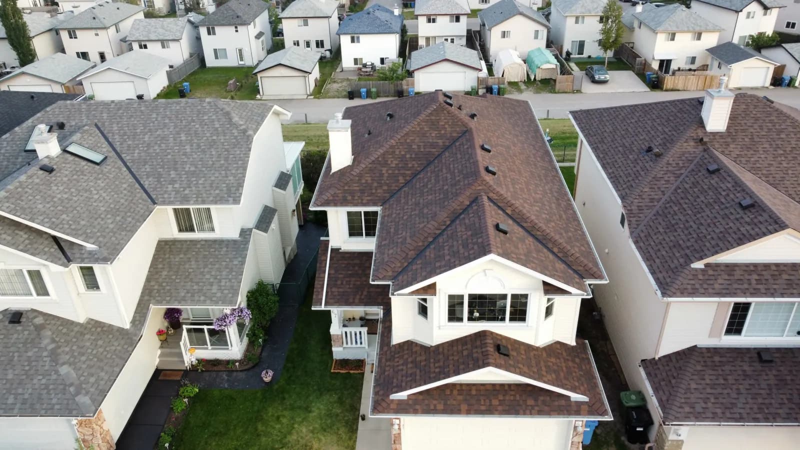 Completed roof replacement in Cochrane, Alberta