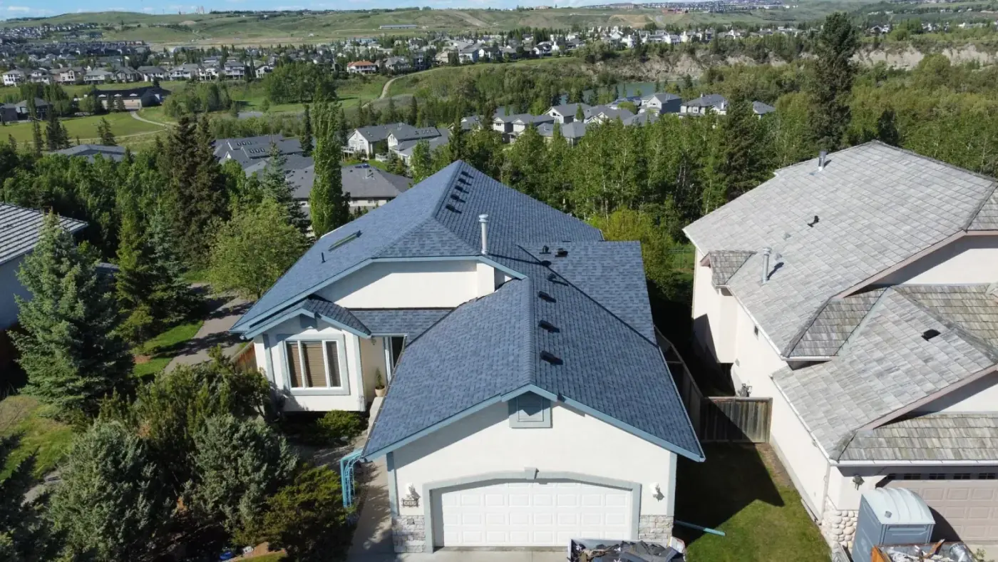 Sure West Roofing completed roof replacement in Cochrane Alberta