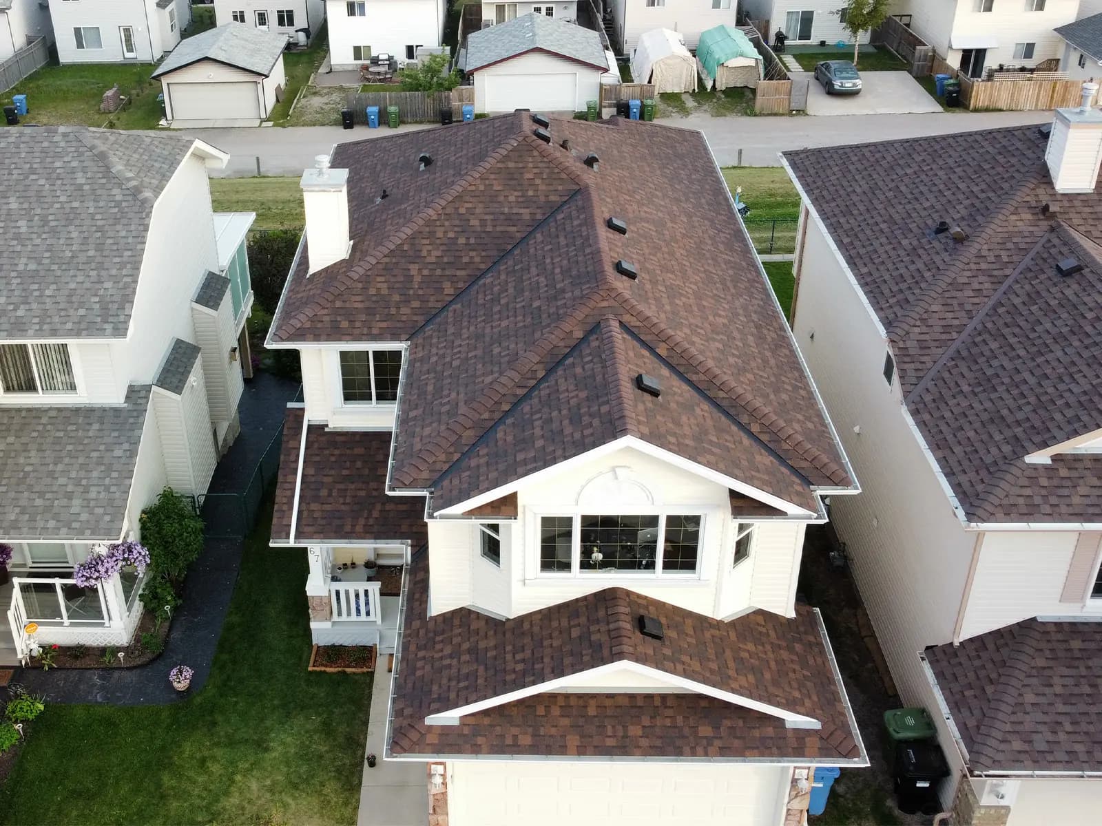 Completed roof in Calgary Alberta by Sure West Roofing