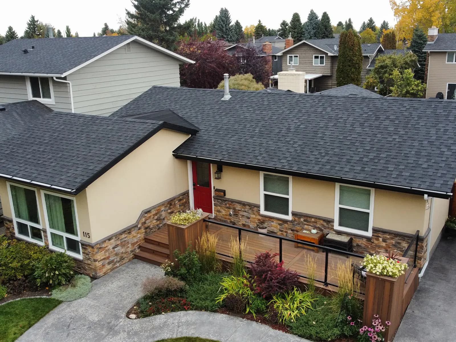 Residential roof project in Calgary by Sure West