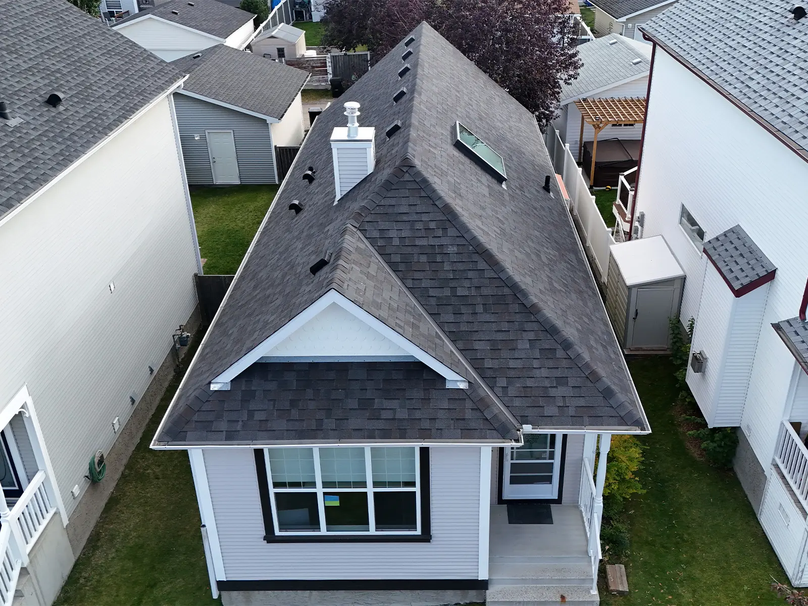 Impact-resistant shingle roof in Calgary by Sure West Roofing