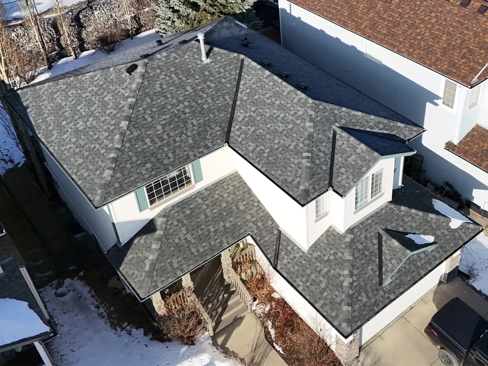 Architectural shingle roof in Cochrane Alberta
