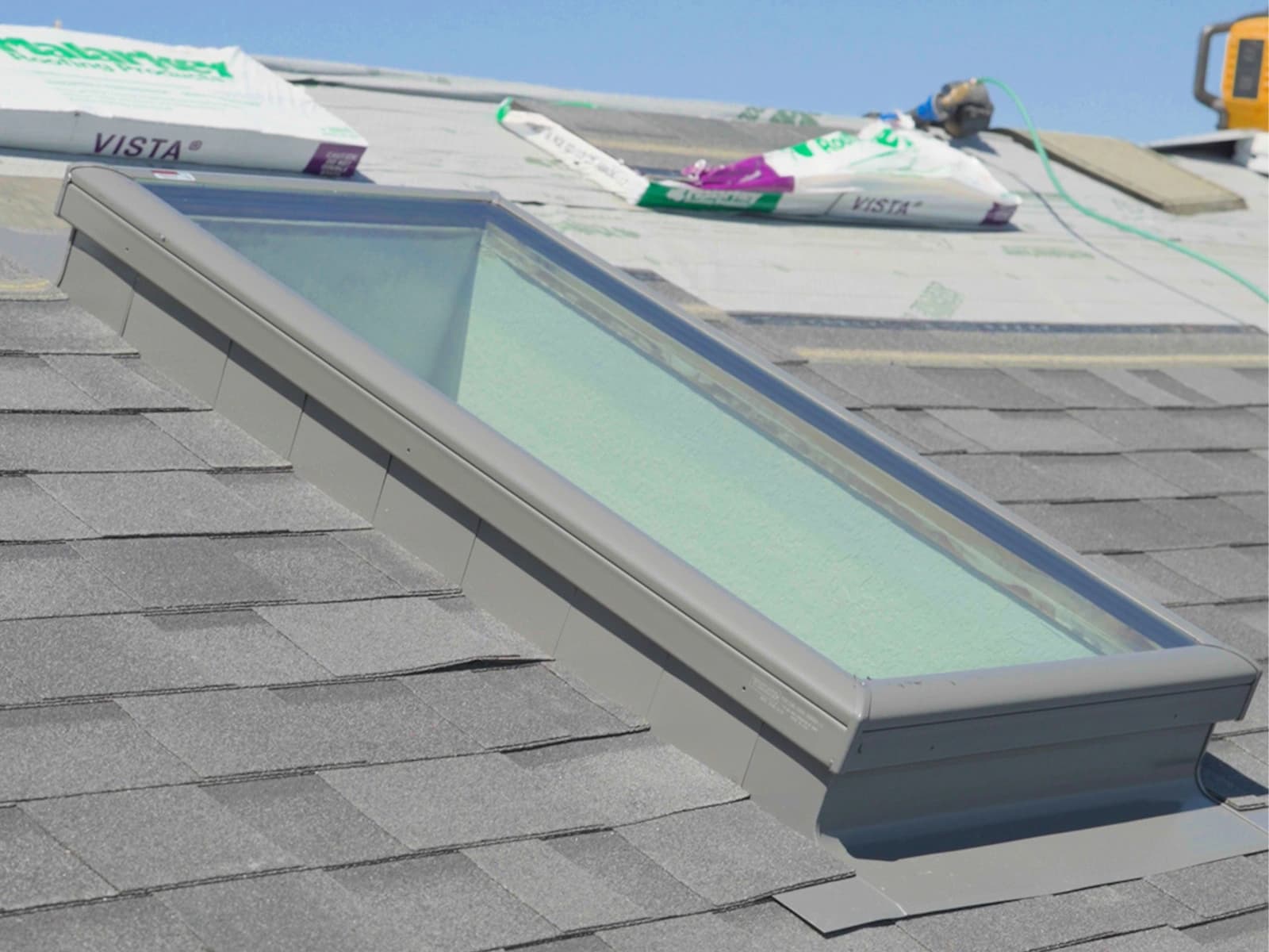 Fixed skylight replacement on a Cochrane Alberta home